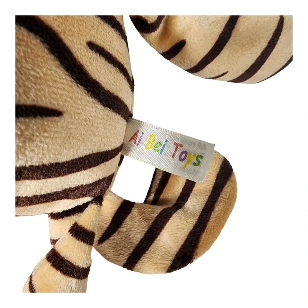Ai Bei Toys Plush Tiger Stuffed Animal Orange Black Striped Jungle Safari 9 Inch